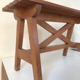 Bench vintage oak Annees 60