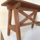 Bench vintage oak Annees 60
