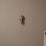 Brass mask wall sculpture tribal decorative object African art handmade vintage