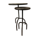 Set of hammered metal tables