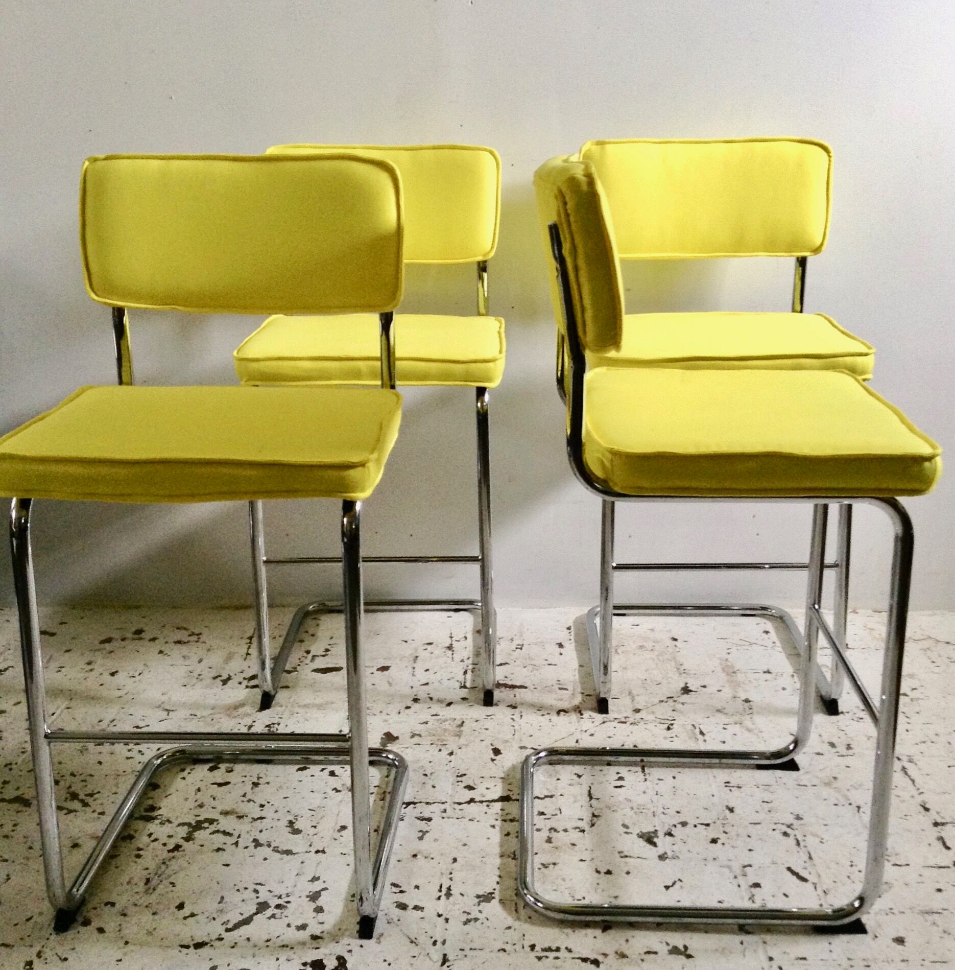 Set of 2 bar stools 1980