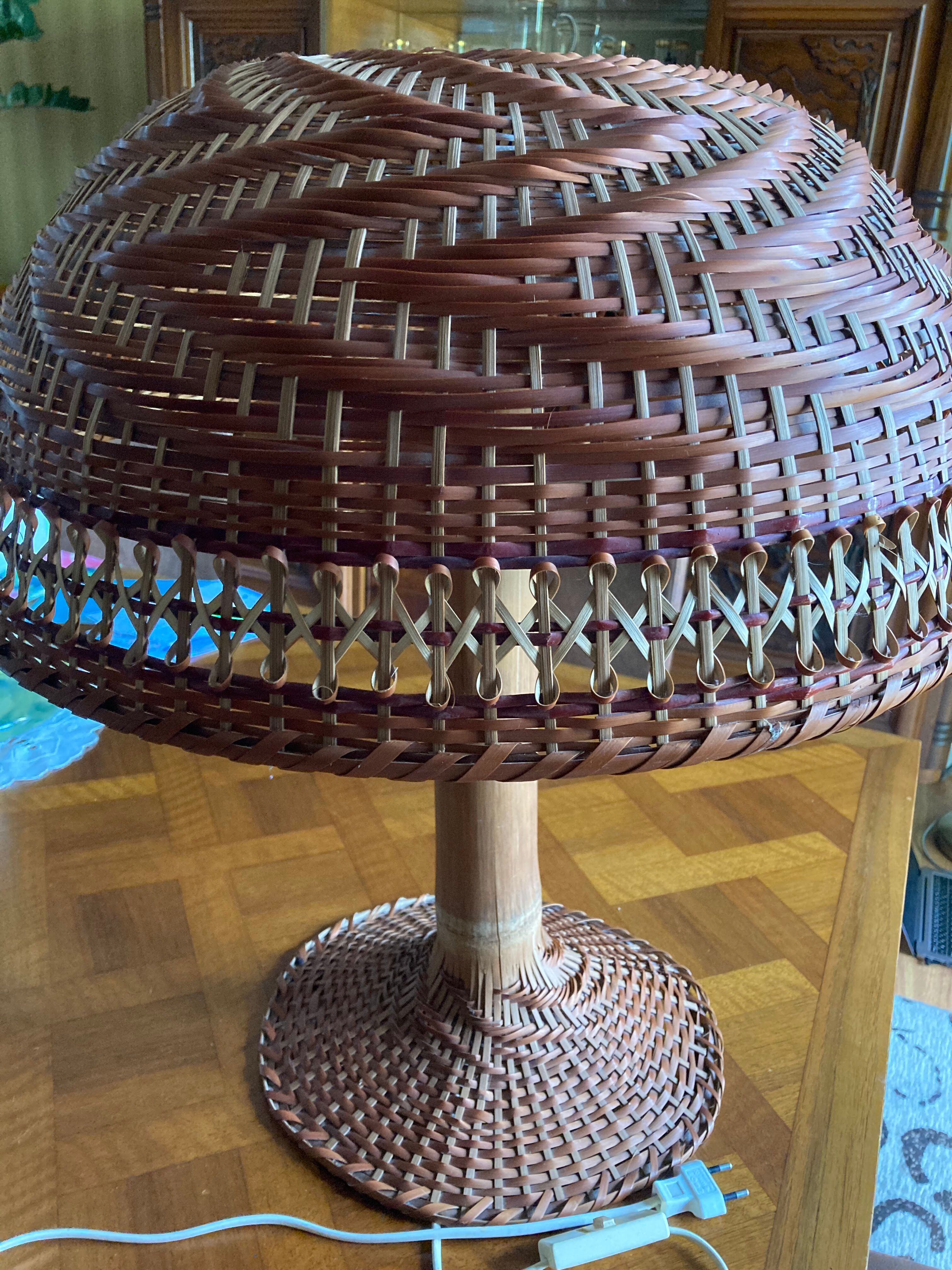 Vintage rattan lamp