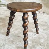 Vintage stool milking stool beech wood