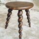 Vintage stool milking stool beech wood