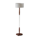 Vintage Scandinavian lamp in teak/chromed metal/cotton