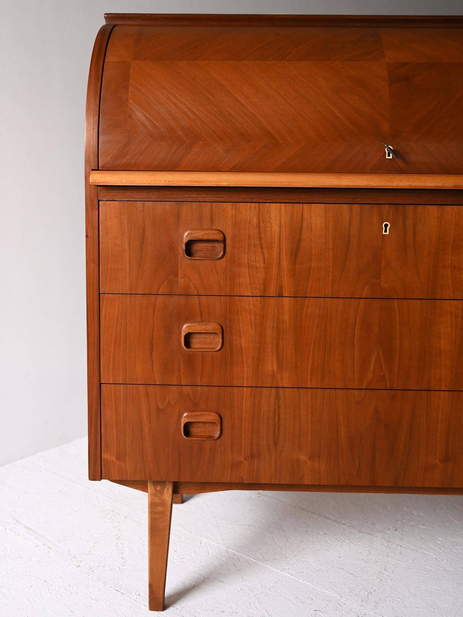 Bureau Secrétaire Vintage Scandinave en Teck