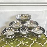 6 stainless steel bowls 1970