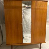 Vintage wardrobe with compass feet from the 60s