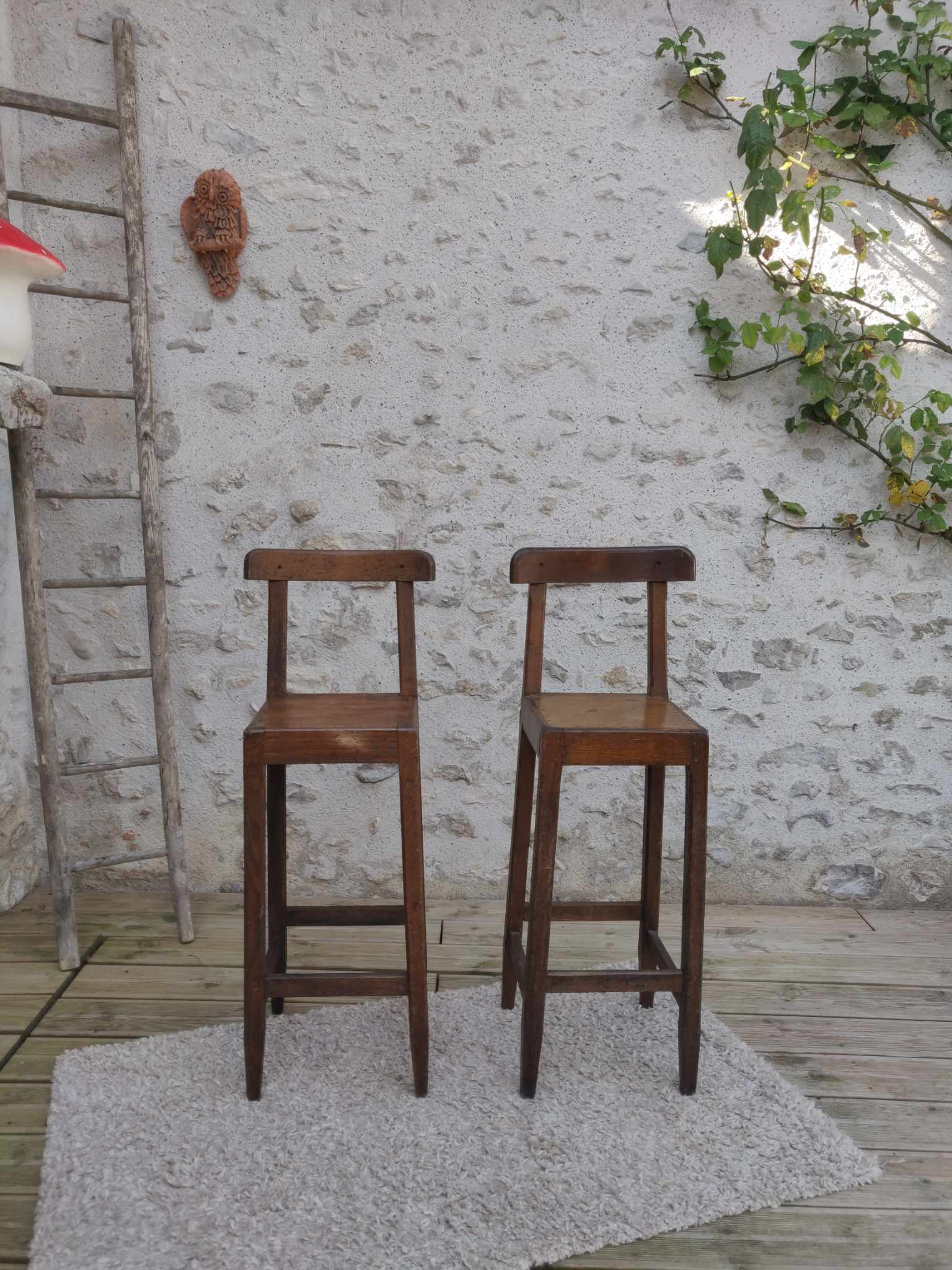 Antique bistro high chairs