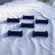 Set 6 glass knife holders