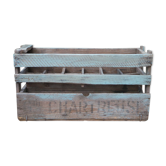 Old bottles wooden door