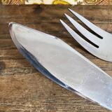Vintage stainless steel fish cutlery – 12 knives + 12 forks – 1960s