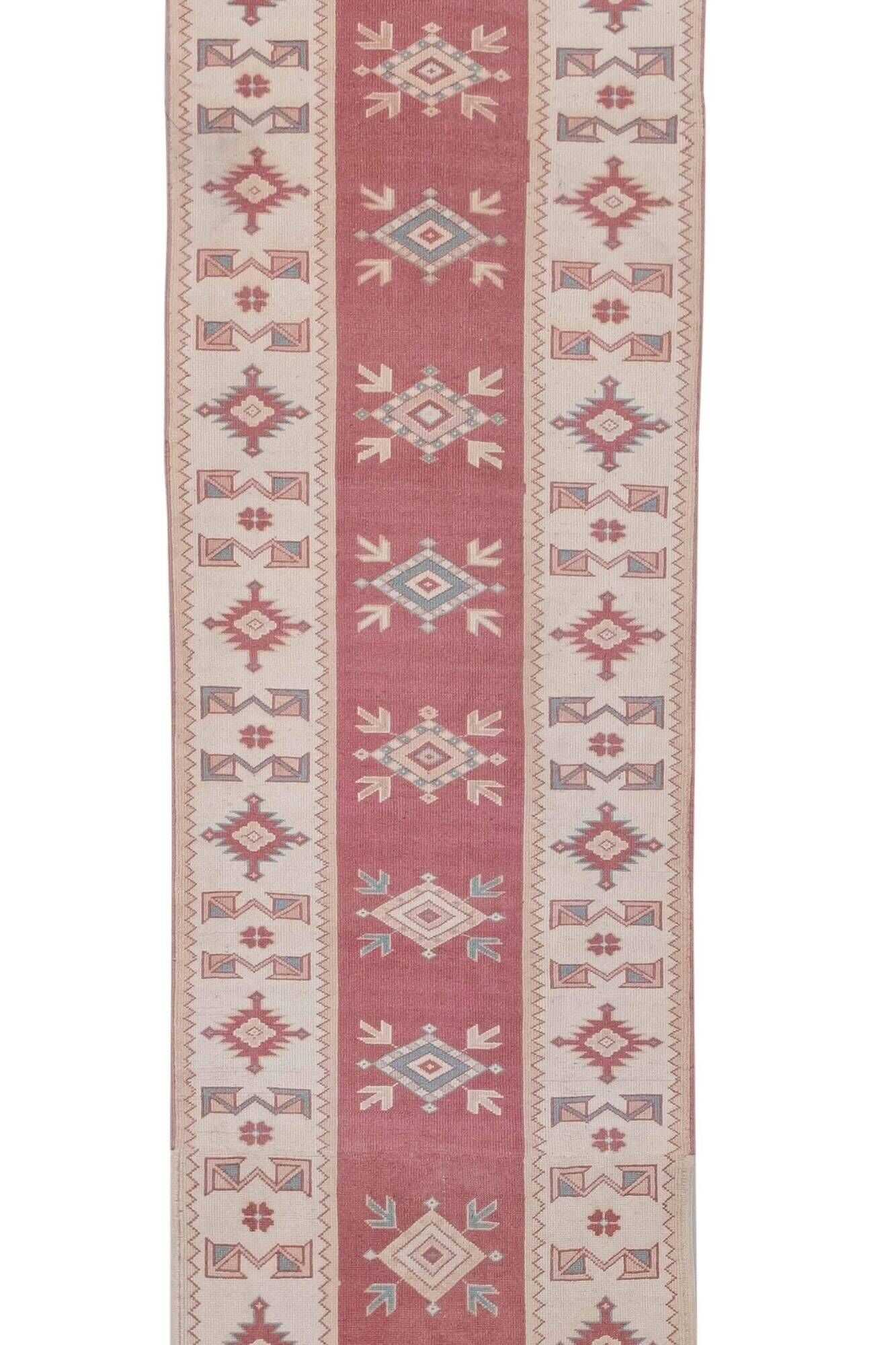 Vintage Turkish hallway rug 81x500 cm