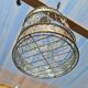 Round weathered iron birdcage