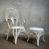 Emmanuelle armchair + footrest