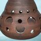 Suspended Japandi lamp in ceramic from the 60s/70s, vintage boho lamp.