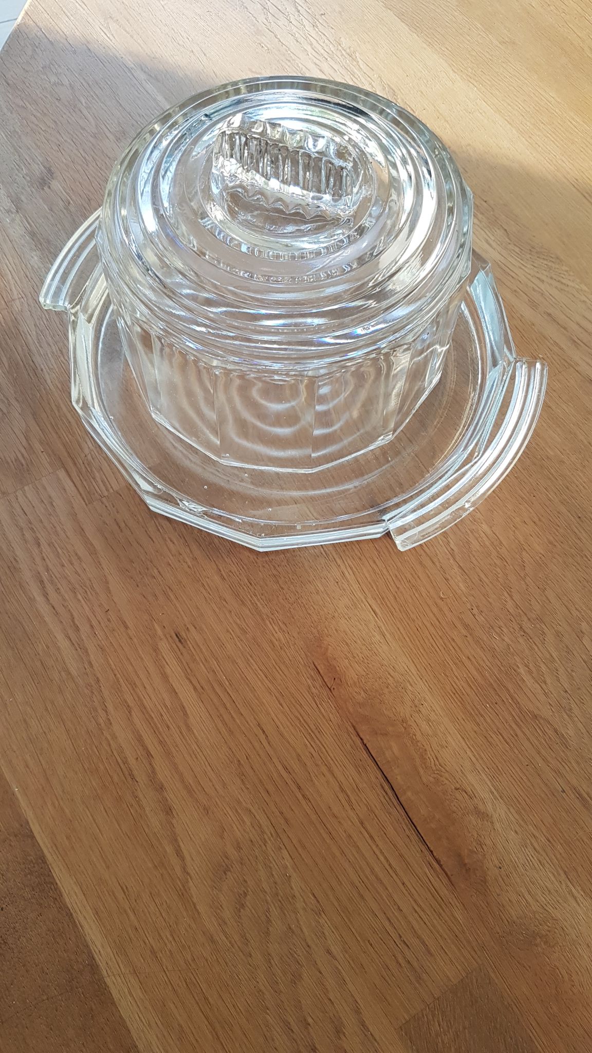 Art Deco glass dessert or cheese bell