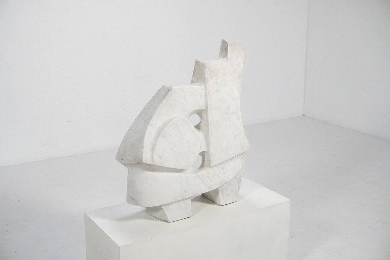 French Artist, Large Abstract Organic Sculpture, 1970s, Marble