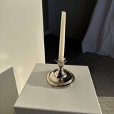Small shiny silver-plated candlestick H11 D13