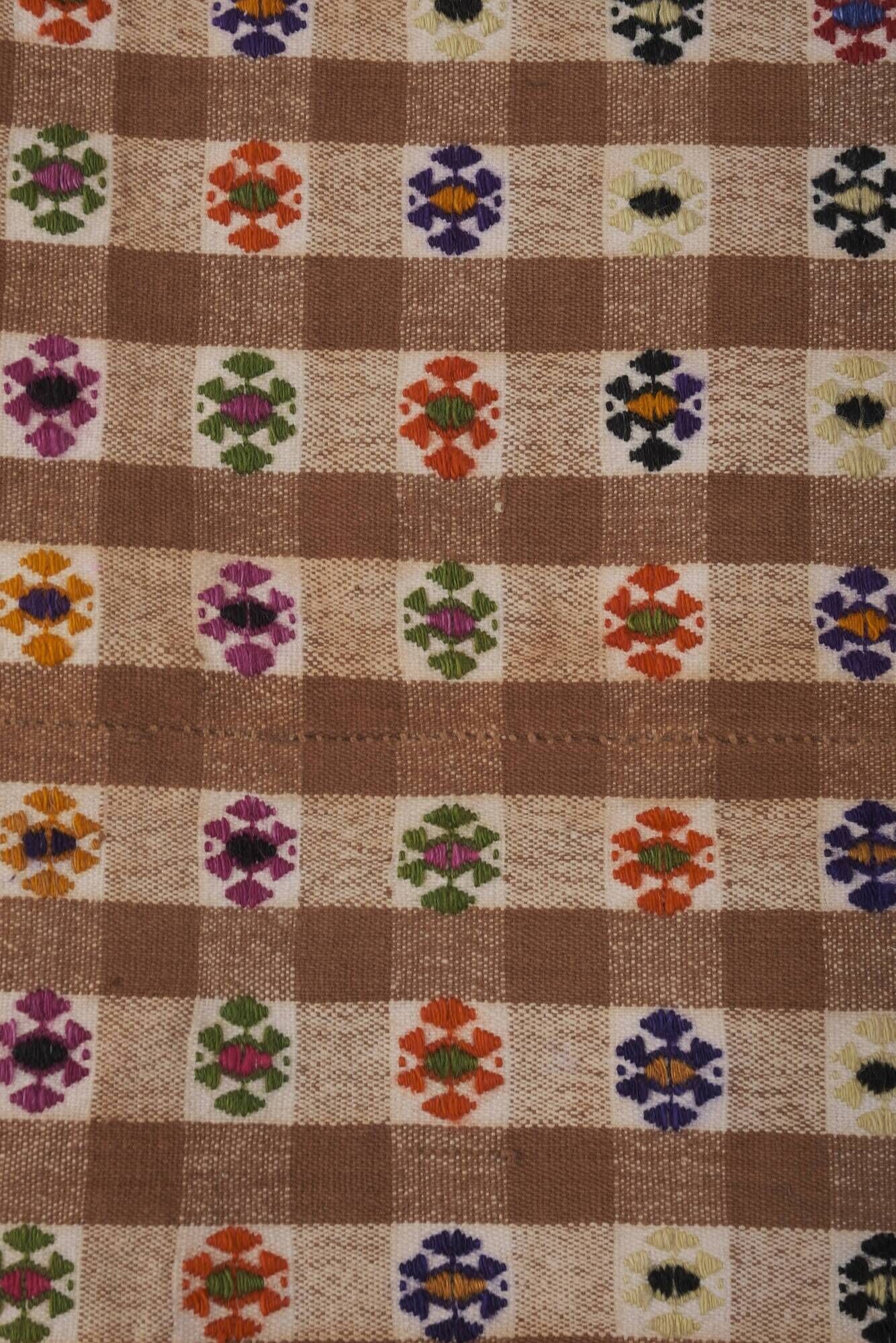 Tapis vintage turc de oushak tissé à la main 202x246cm