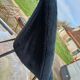 Vintage Black Sheepskin Armchair