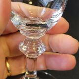 8 verres à Porto / vin en cristal gravé fin XIXème
