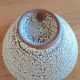 Korean bowl, terracotta and white droplet glaze