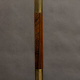 Brass and teak mid-century floor lamp