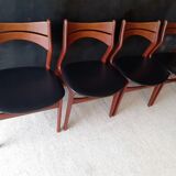 4 Danish chairs in solid teak, model 310 , design Erik Buch