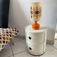 Lampe design Space age vintage années 70 original verre orange