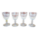 4 crystal goblet glasses from Baccarat (?) h 12 cm