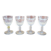 4 crystal goblet glasses from Baccarat (?) h 12 cm
