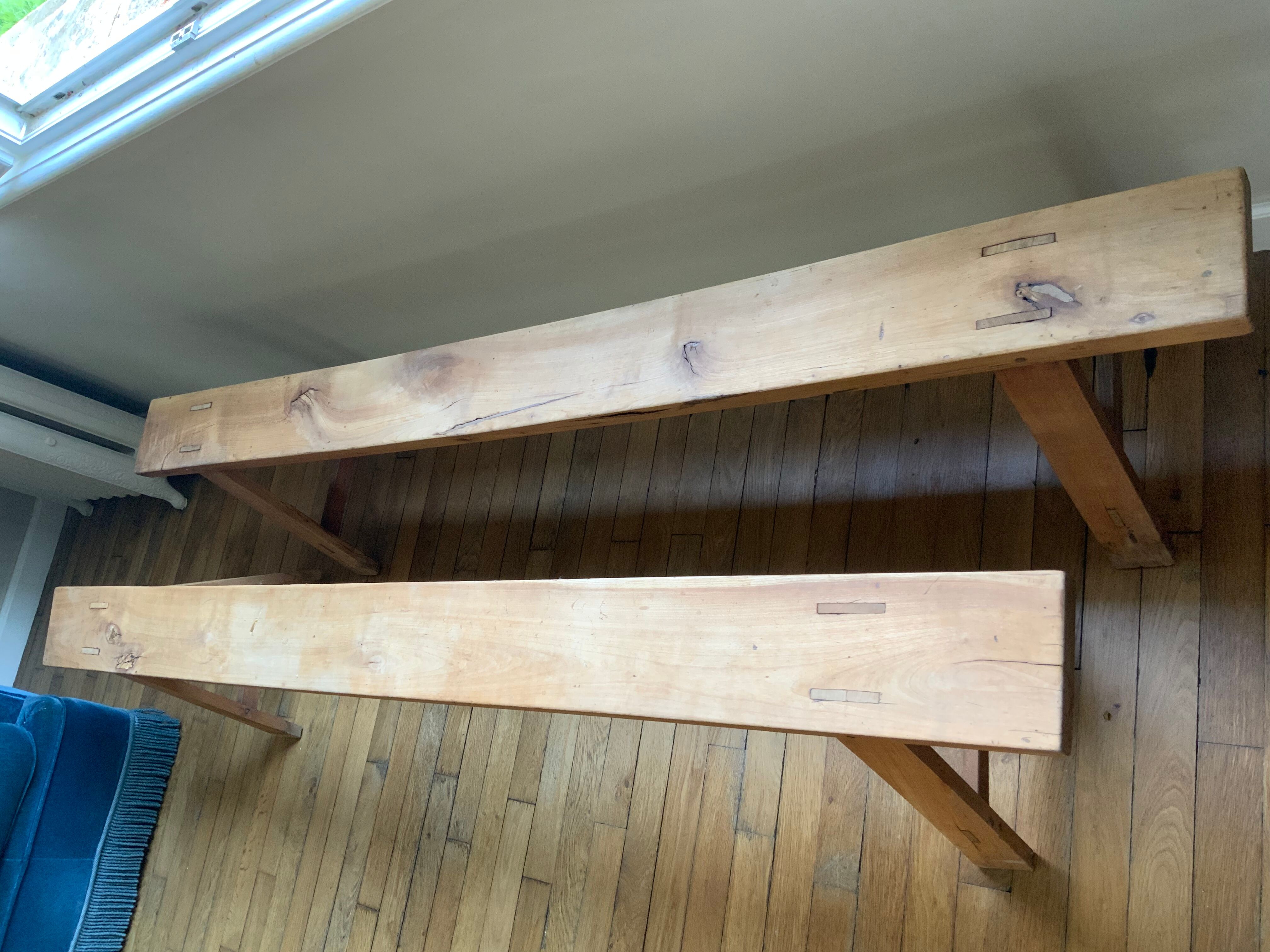 Pair of farm benches