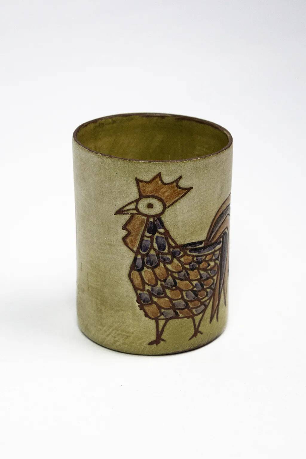 Stylised rooster pencil holder — Olivier Pettit — France, 1950s-1970s