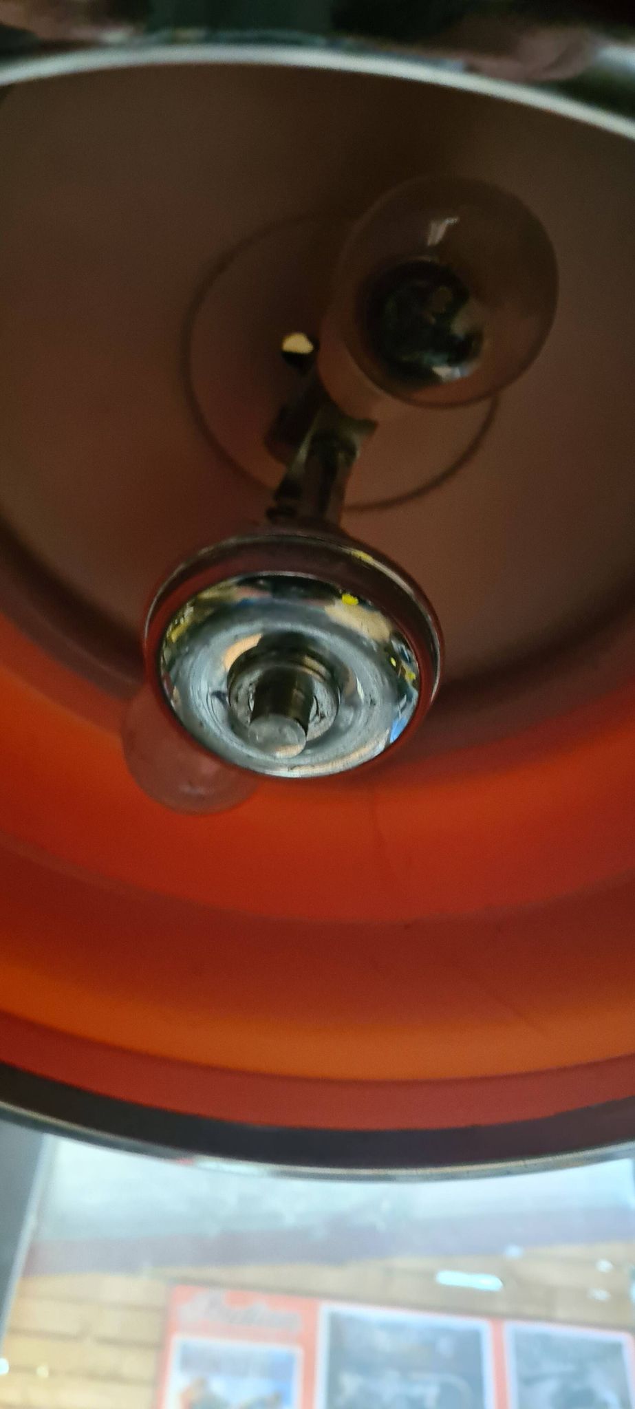 suspension 1960 to 70 red opaline and chrome 64x38 very good condition