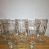 8 old wine glasses