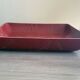 Large hollow dish Christian Tortu Paris red leaf – 36.5 cm