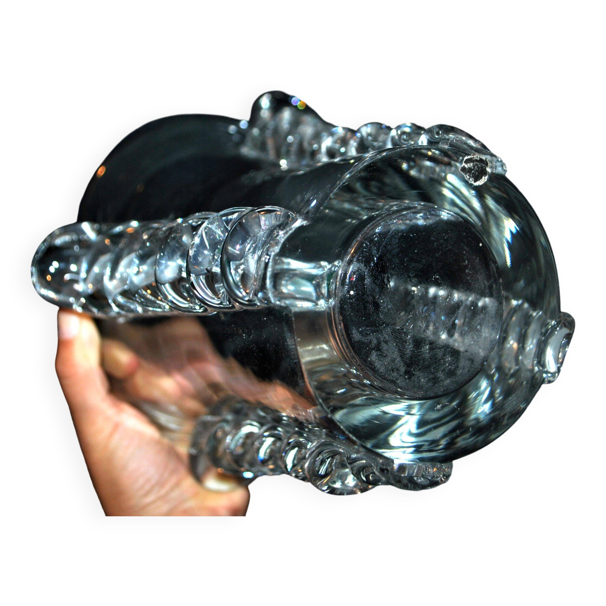 Vintage Vallerysthal crystal vase
