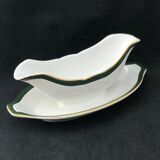 Saucière with antique attached underplate Villeroy and Boch Boch Mettlach XIX century