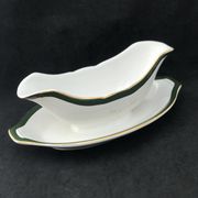 Saucière with antique attached underplate Villeroy and Boch Boch Mettlach XIX century