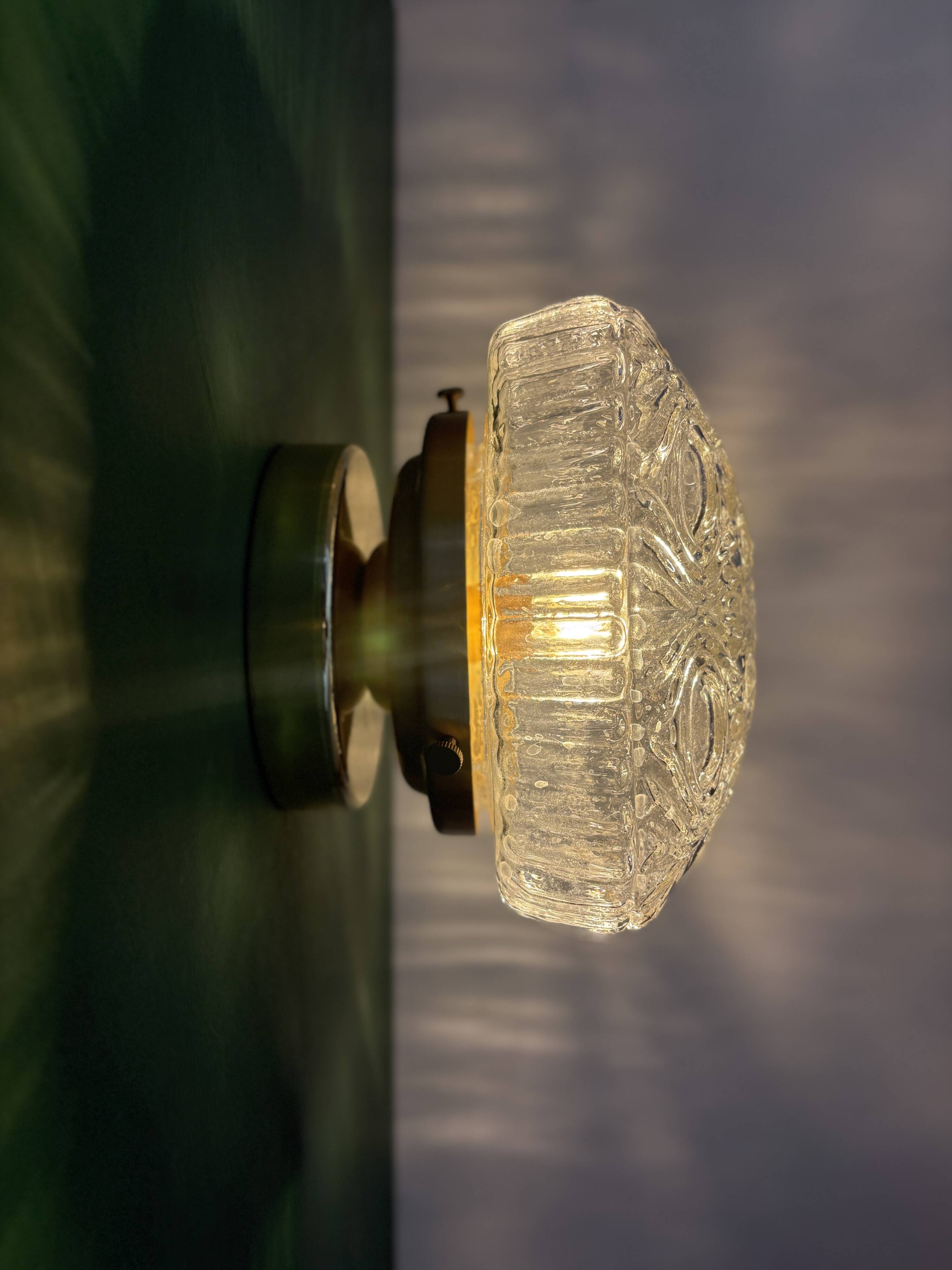 Vintage glass globe wall or ceiling light.