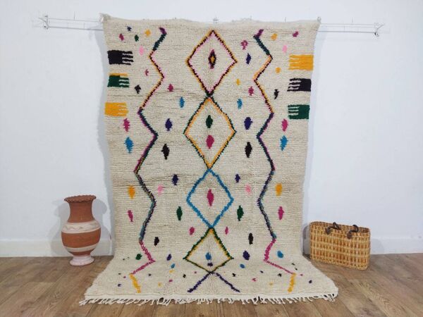 Tapis berbère laine fait main 230 x 150 cm