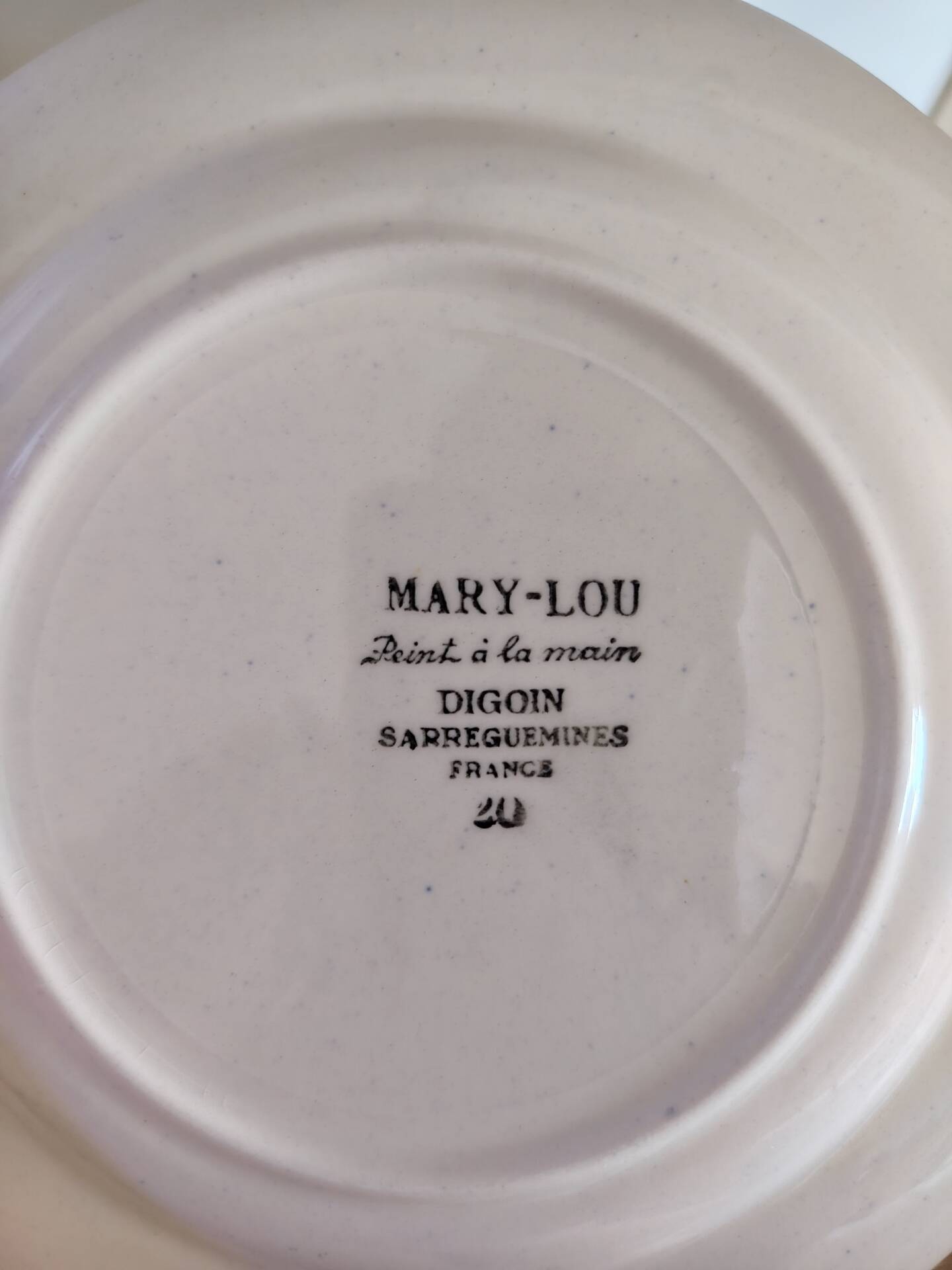 6 dessert plates Mary-Lou Digoin Sarreguemines