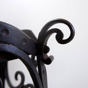 Art Nouveau Wrought iron tripod floor candlestick