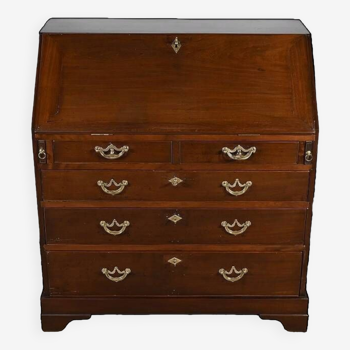 Scribanne chest of drawers in solid mahogany, Georgian period, England – 18th century