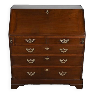 Scribanne chest of drawers in solid mahogany, Georgian period, England – 18th century