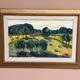 Original Mid Century Swedish Oil On Panel – Trees By Kerstin Flyckt