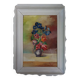 Oil painting on wood of wild flowers signed Meimon.
