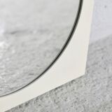 "space age" mirror, steel, 70s.