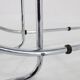 1930s Bauhaus Chrome Plated Etagere with Opaxy Glass, Czechoslovakia